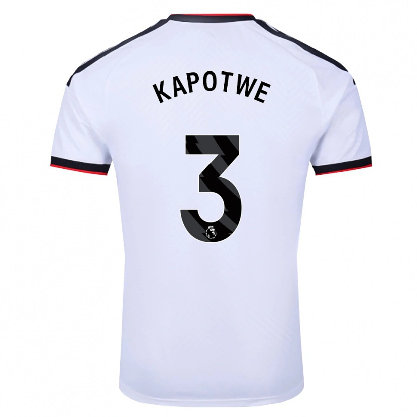 Danxen Uomo Maglia Chase Kapotwe #3 Bianco Nero Rosso Kit Gara Home 2026/27 Maglietta
