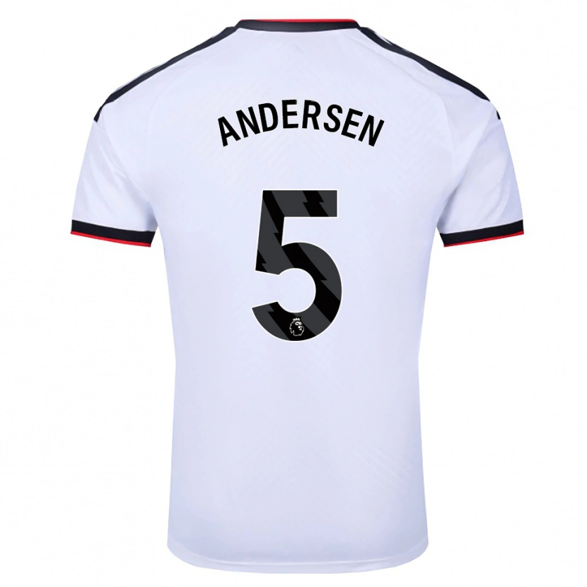 Danxen Uomo Maglia Joachim Andersen #5 Bianco Nero Rosso Kit Gara Home 2026/27 Maglietta