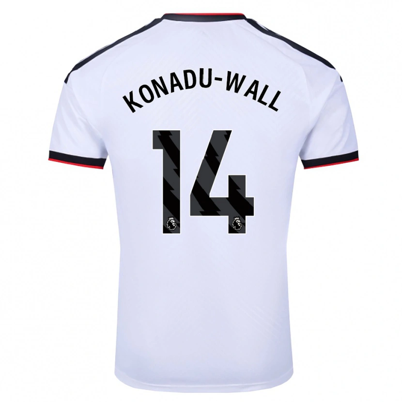 Danxen Uomo Maglia Lewis Konadu-Wall #14 Bianco Nero Rosso Kit Gara Home 2026/27 Maglietta