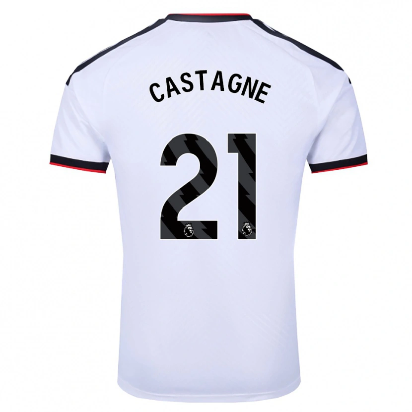 Danxen Uomo Maglia Timothy Castagne #21 Bianco Nero Rosso Kit Gara Home 2026/27 Maglietta