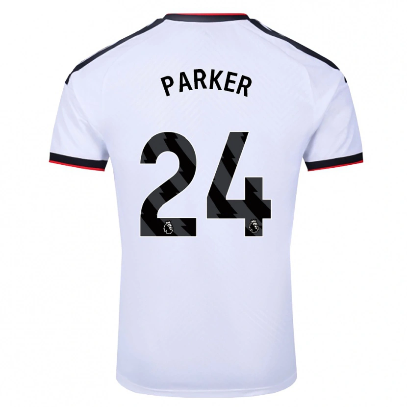 Danxen Uomo Maglia Beau Parker #24 Bianco Nero Rosso Kit Gara Home 2026/27 Maglietta