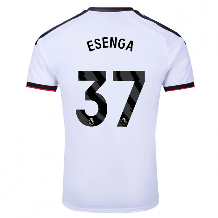 Danxen Uomo Maglia Jonathan Esenga #37 Bianco Nero Rosso Kit Gara Home 2026/27 Maglietta