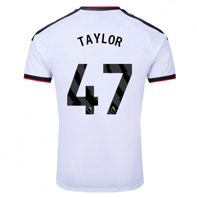 Danxen Uomo Maglia Bo Taylor #47 Bianco Nero Rosso Kit Gara Home 2026/27 Maglietta