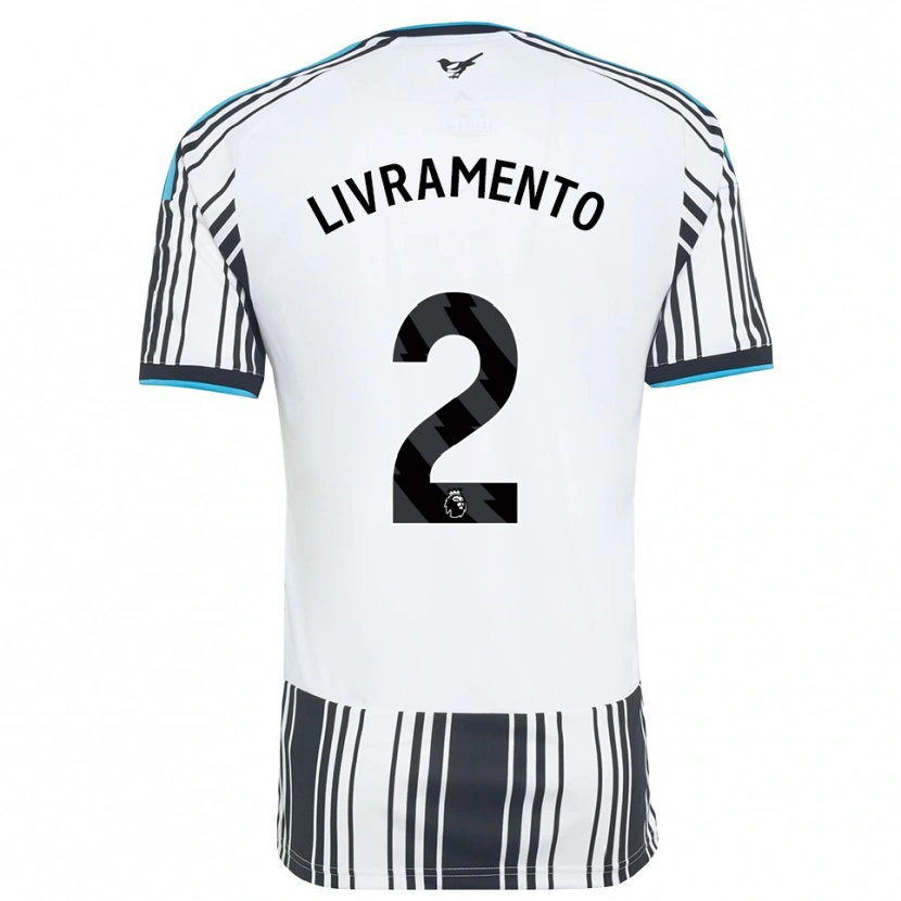 Danxen Uomo Maglia Tino Livramento #2 Azzurro Nero Bianco Kit Gara Home 2026/27 Maglietta