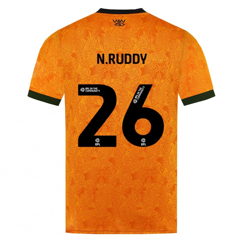 Danxen Uomo Maglia John Ruddy #26 Arancione Nero Kit Gara Home 2026/27 Maglietta
