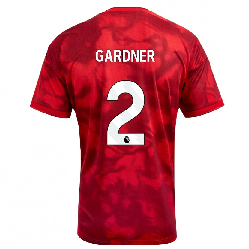 Danxen Uomo Maglia Daniel Gardner #2 Cremisi Bianco Kit Gara Home 2026/27 Maglietta