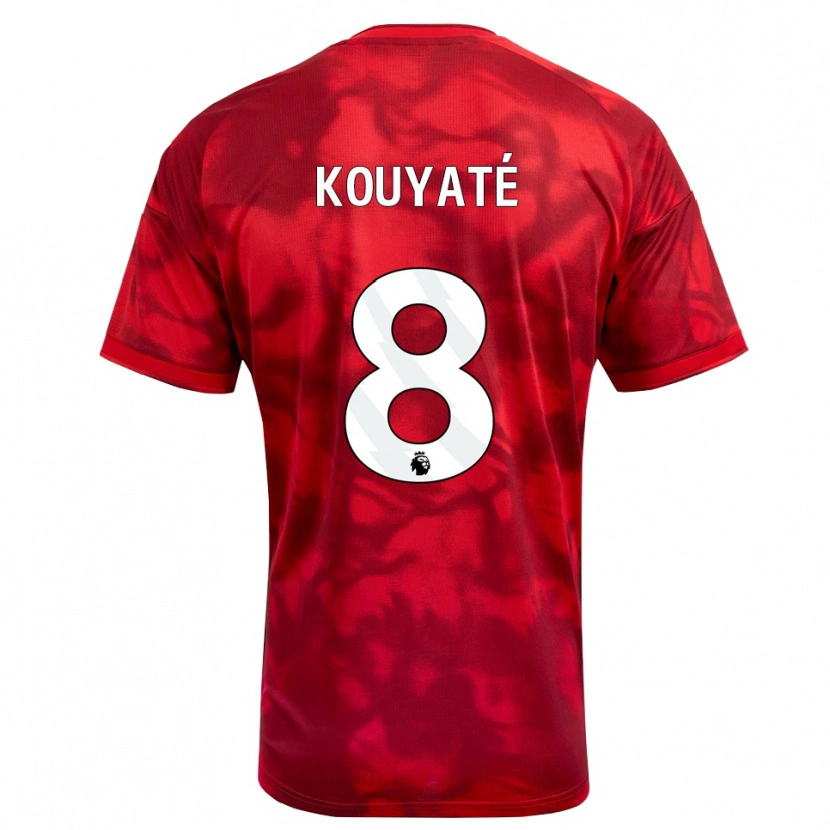 Danxen Uomo Maglia Cheikhou Kouyate #8 Cremisi Bianco Kit Gara Home 2026/27 Maglietta
