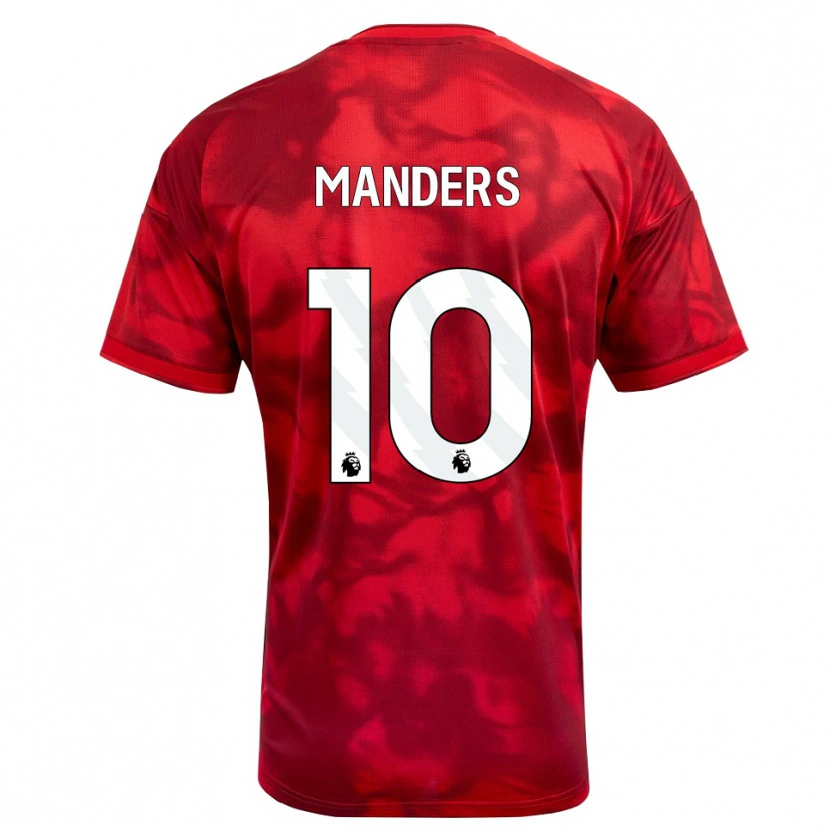 Danxen Uomo Maglia Holly Manders #10 Cremisi Bianco Kit Gara Home 2026/27 Maglietta