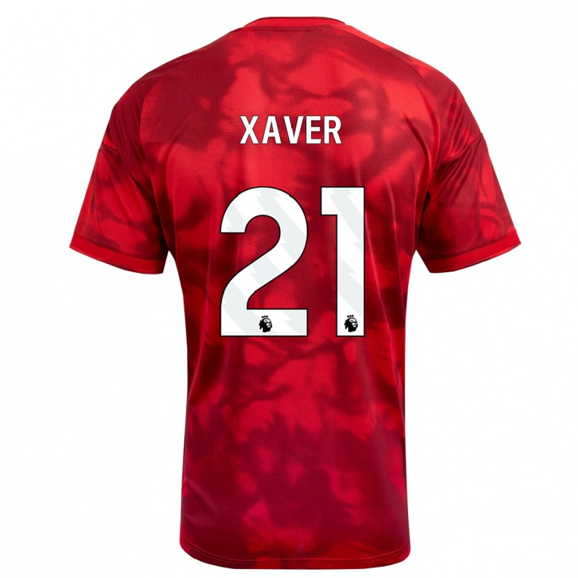 Danxen Uomo Maglia Xaver Schlager #21 Cremisi Bianco Kit Gara Home 2026/27 Maglietta
