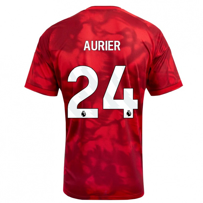 Danxen Uomo Maglia Serge Aurier #24 Cremisi Bianco Kit Gara Home 2026/27 Maglietta