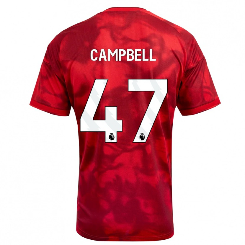 Danxen Uomo Maglia Luke Campbell #47 Cremisi Bianco Kit Gara Home 2026/27 Maglietta
