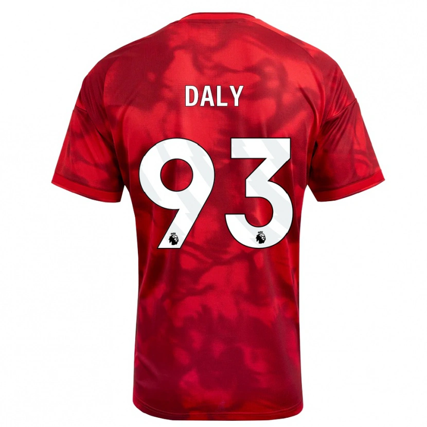 Danxen Uomo Maglia Cormac Daly #93 Cremisi Bianco Kit Gara Home 2026/27 Maglietta