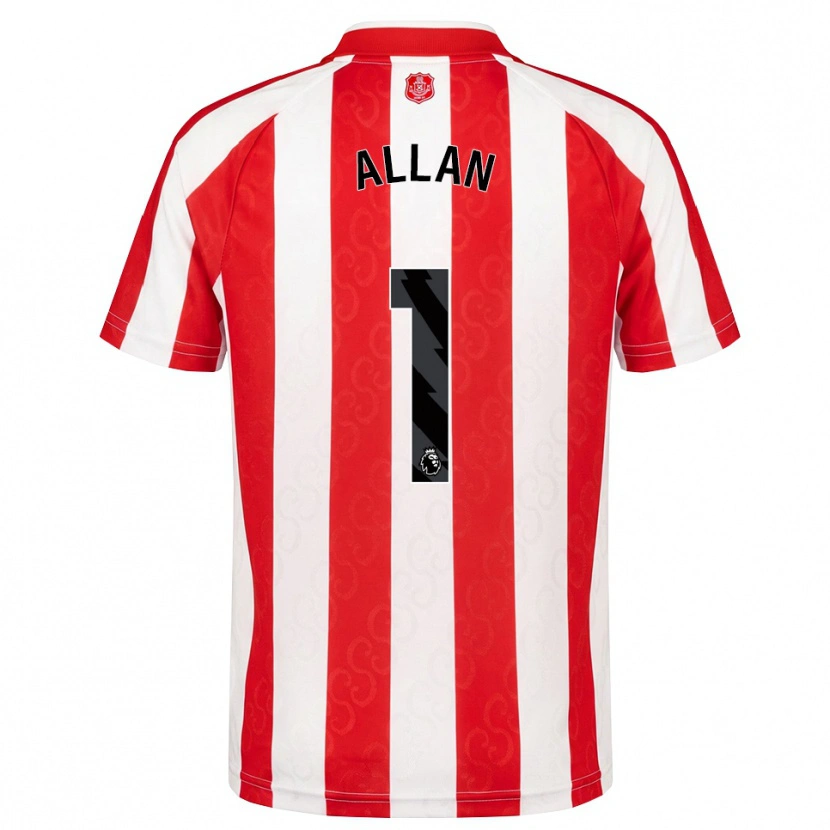 Danxen Uomo Maglia Isaac Allan #1 Rosso Bianco Nero Kit Gara Home 2026/27 Maglietta
