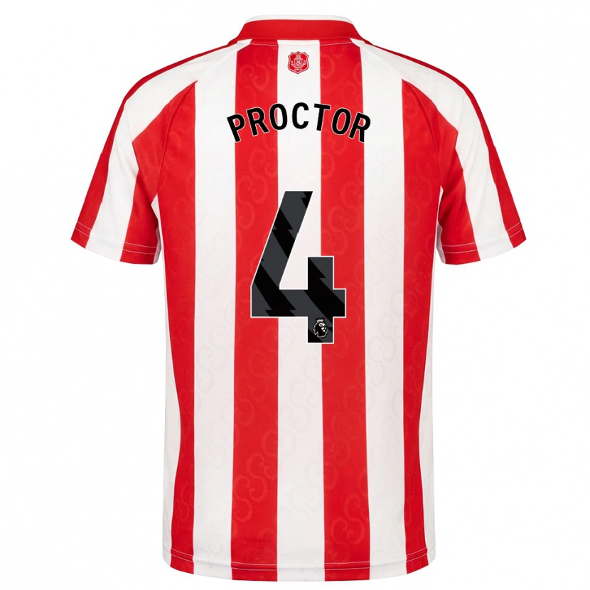 Danxen Uomo Maglia Tom Proctor #4 Rosso Bianco Nero Kit Gara Home 2026/27 Maglietta