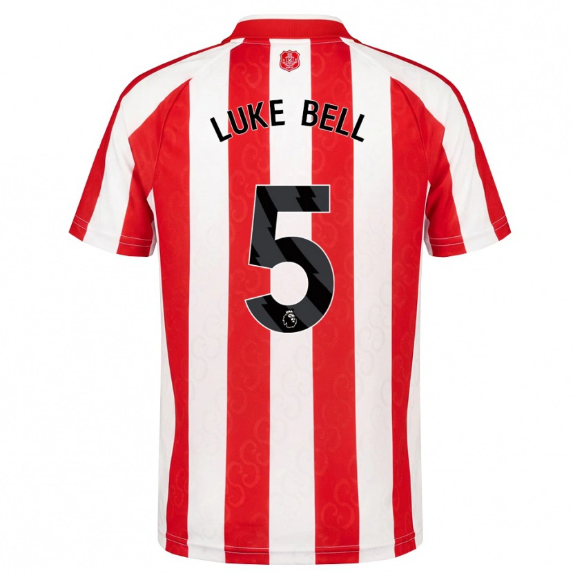 Danxen Uomo Maglia Luke Bell #5 Rosso Bianco Nero Kit Gara Home 2026/27 Maglietta