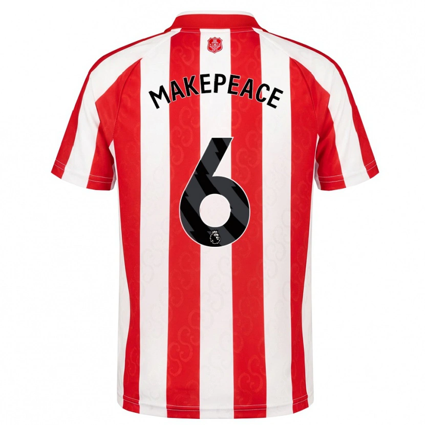 Danxen Uomo Maglia Joe Makepeace #6 Rosso Bianco Nero Kit Gara Home 2026/27 Maglietta