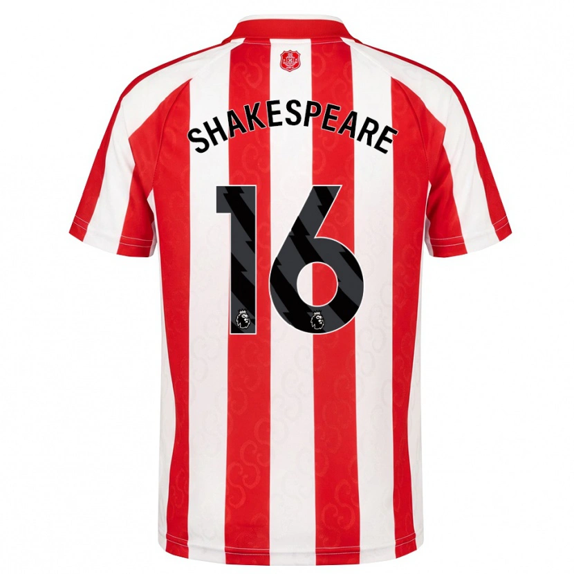 Danxen Uomo Maglia Caleb Shakespeare #16 Rosso Bianco Nero Kit Gara Home 2026/27 Maglietta