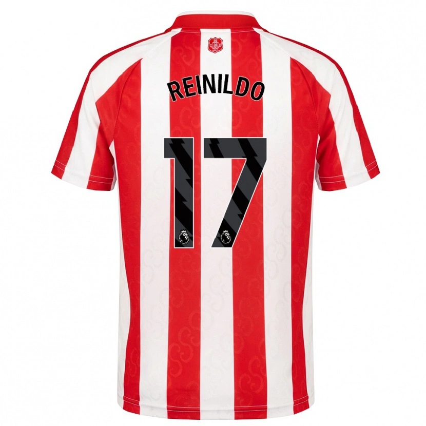 Danxen Uomo Maglia Reinildo Mandava #17 Rosso Bianco Nero Kit Gara Home 2026/27 Maglietta