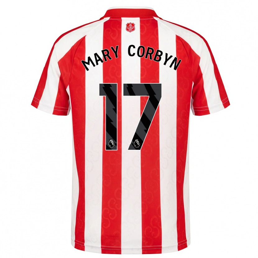 Danxen Uomo Maglia Mary Corbyn #17 Rosso Bianco Nero Kit Gara Home 2026/27 Maglietta