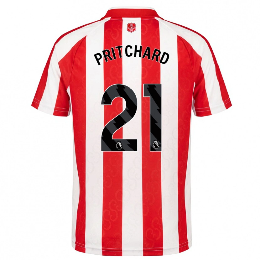 Danxen Uomo Maglia Alex Pritchard #21 Rosso Bianco Nero Kit Gara Home 2026/27 Maglietta