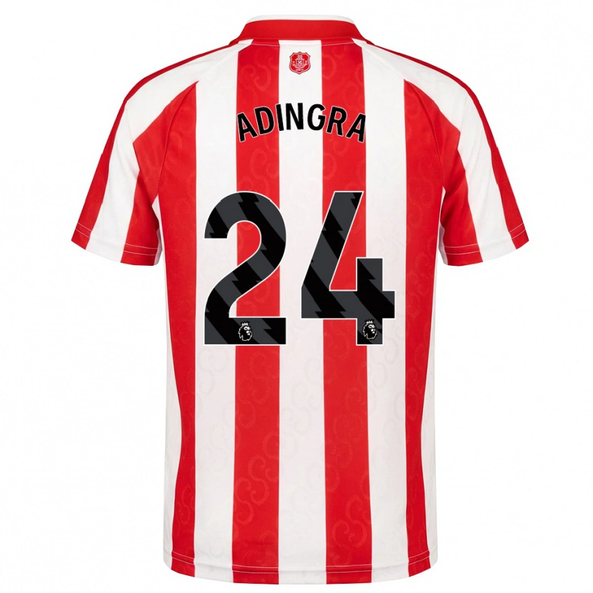 Danxen Uomo Maglia Simon Adingra #24 Rosso Bianco Nero Kit Gara Home 2026/27 Maglietta