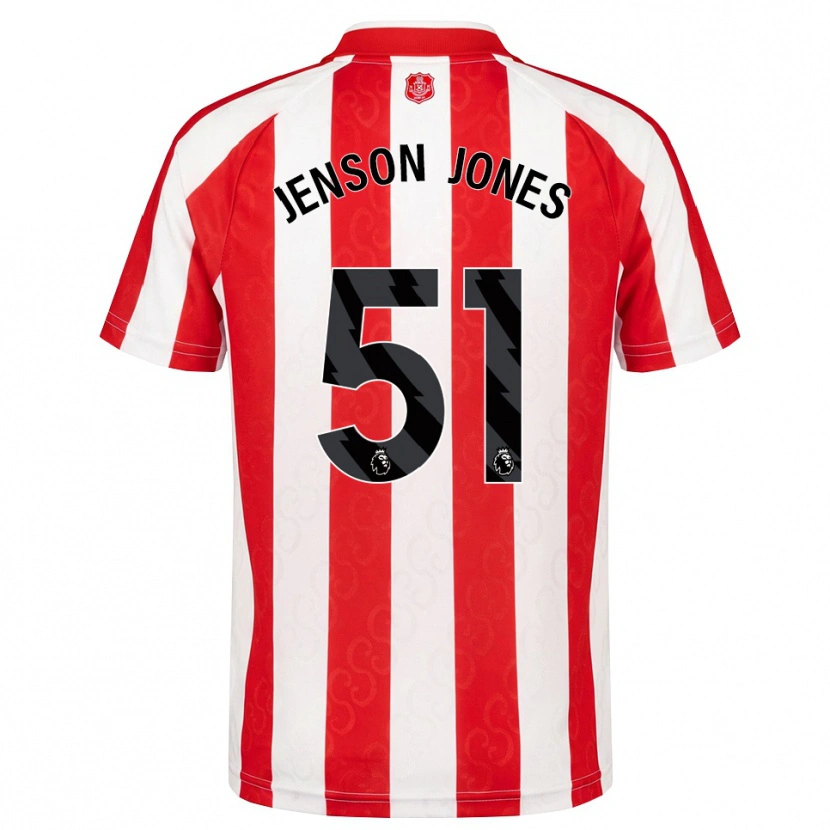 Danxen Uomo Maglia Jenson Jones #51 Rosso Bianco Nero Kit Gara Home 2026/27 Maglietta