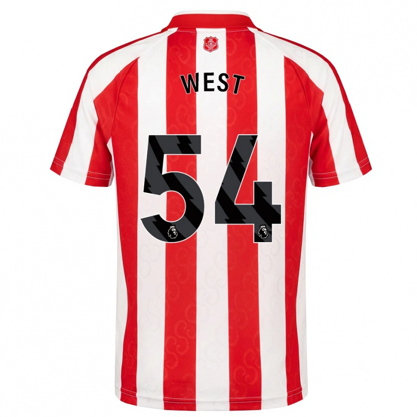 Danxen Uomo Maglia Ella West #54 Rosso Bianco Nero Kit Gara Home 2026/27 Maglietta