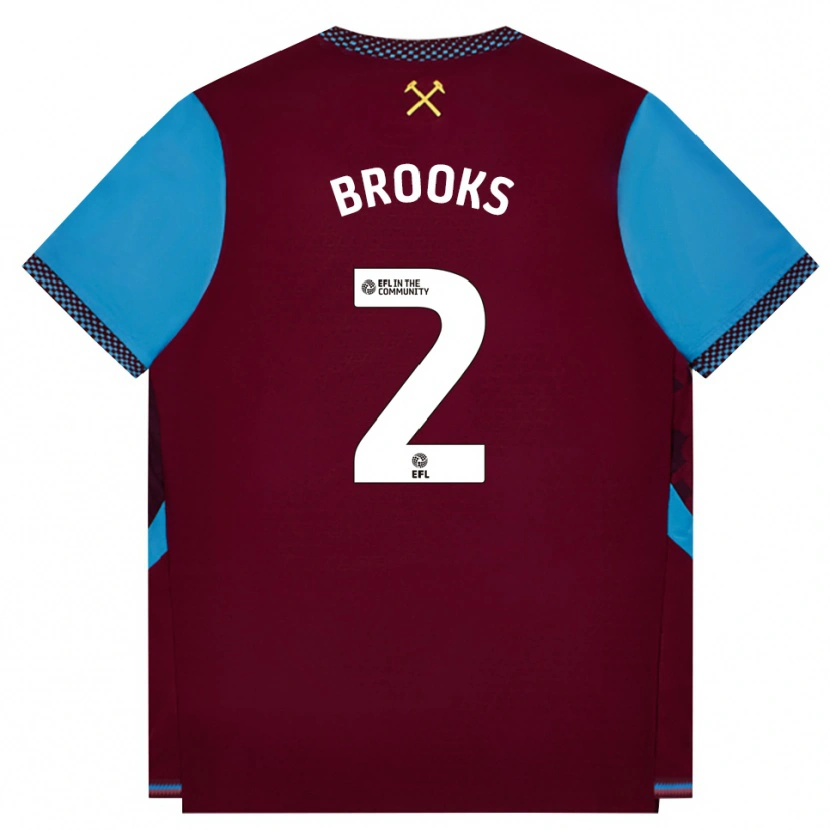 Danxen Uomo Maglia Connor Brooks #2 Borgogna Blu Fiordaliso Kit Gara Home 2026/27 Maglietta