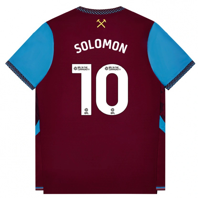 Danxen Uomo Maglia Manor Solomon #10 Borgogna Blu Fiordaliso Kit Gara Home 2026/27 Maglietta