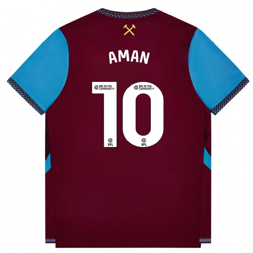 Danxen Uomo Maglia Abdulkareem Aman #10 Borgogna Blu Fiordaliso Kit Gara Home 2026/27 Maglietta