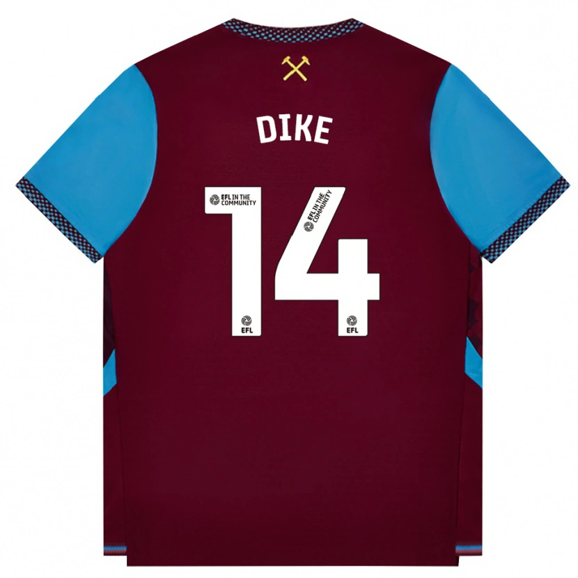 Danxen Uomo Maglia Lewis Dike #14 Borgogna Blu Fiordaliso Kit Gara Home 2026/27 Maglietta
