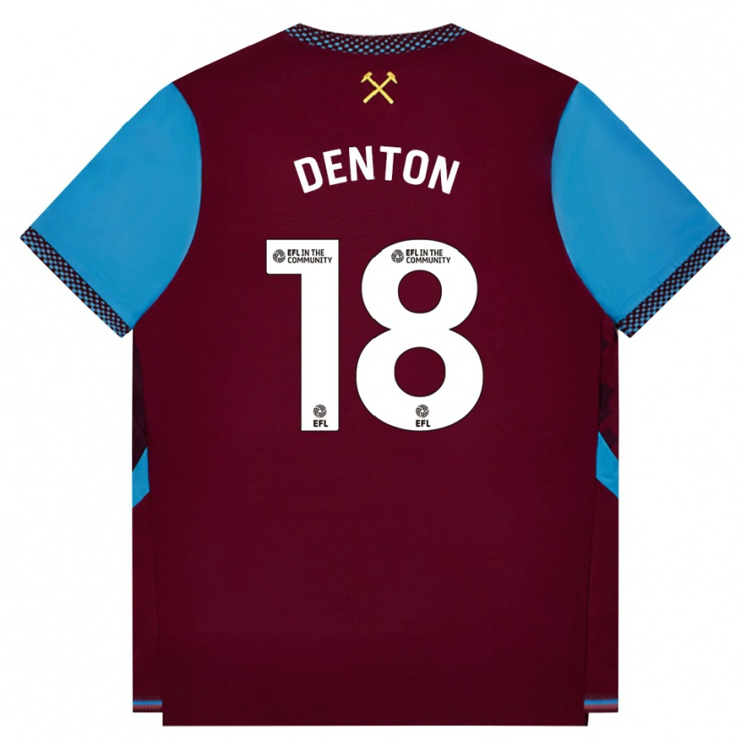 Danxen Uomo Maglia Anouk Denton #18 Borgogna Blu Fiordaliso Kit Gara Home 2026/27 Maglietta