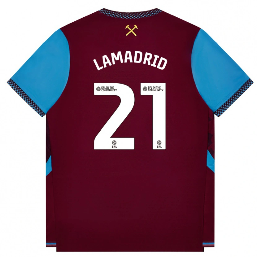 Danxen Uomo Maglia Keiber Lamadrid #21 Borgogna Blu Fiordaliso Kit Gara Home 2026/27 Maglietta