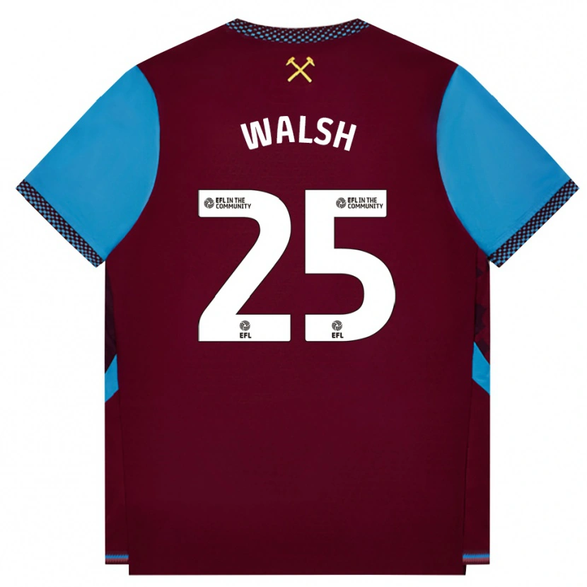 Danxen Uomo Maglia Megan Walsh #25 Borgogna Blu Fiordaliso Kit Gara Home 2026/27 Maglietta