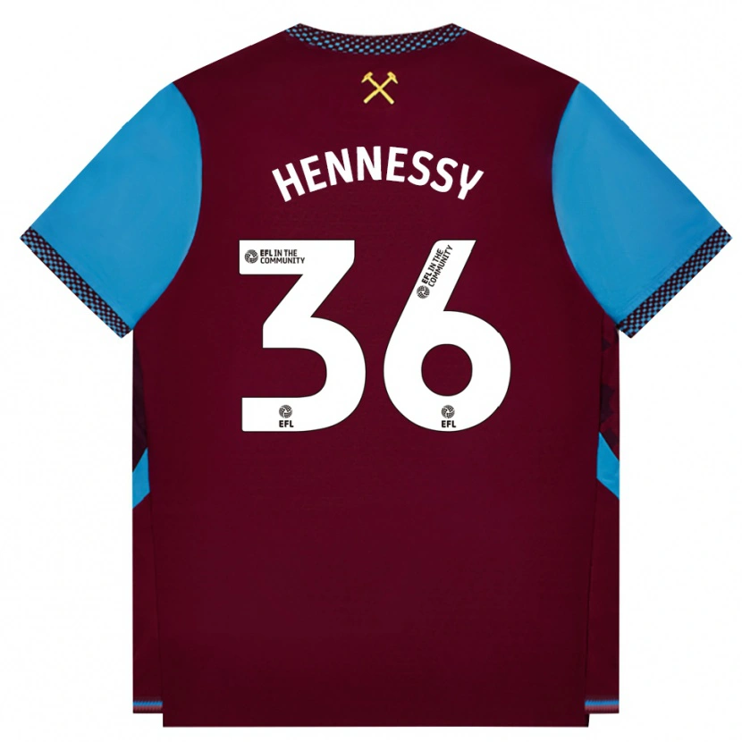 Danxen Uomo Maglia Alexandra Hennessy #36 Borgogna Blu Fiordaliso Kit Gara Home 2026/27 Maglietta