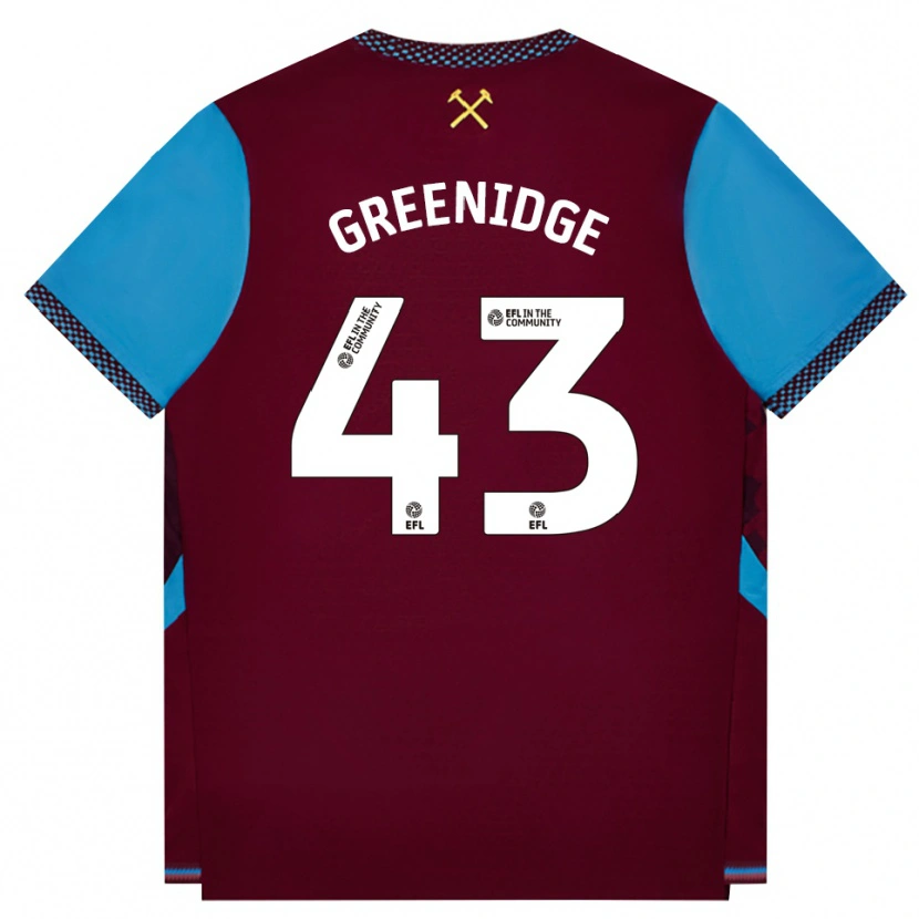 Danxen Uomo Maglia Will Greenidge #43 Borgogna Blu Fiordaliso Kit Gara Home 2026/27 Maglietta