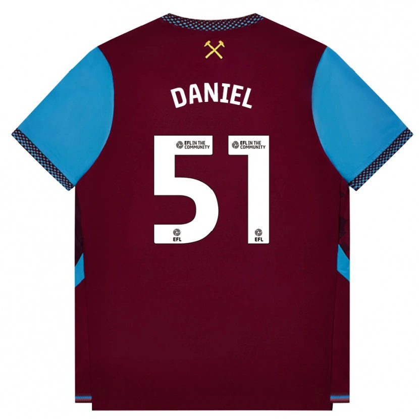 Danxen Uomo Maglia Daniel Chesters #51 Borgogna Blu Fiordaliso Kit Gara Home 2026/27 Maglietta