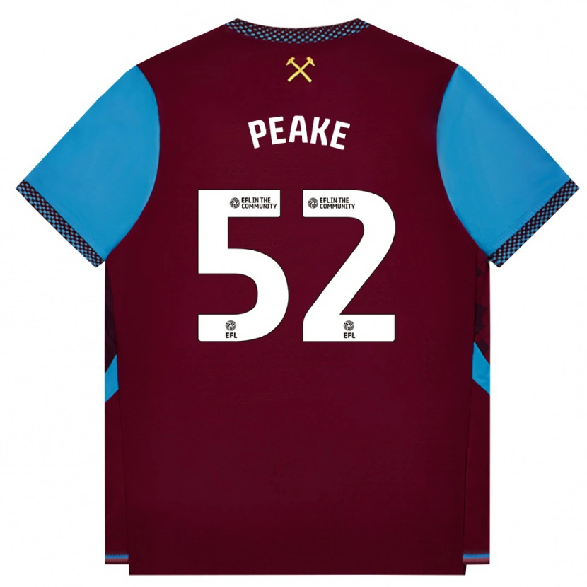 Danxen Uomo Maglia Lennon Peake #52 Borgogna Blu Fiordaliso Kit Gara Home 2026/27 Maglietta
