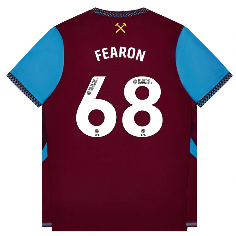 Danxen Uomo Maglia Preston Fearon #68 Borgogna Blu Fiordaliso Kit Gara Home 2026/27 Maglietta