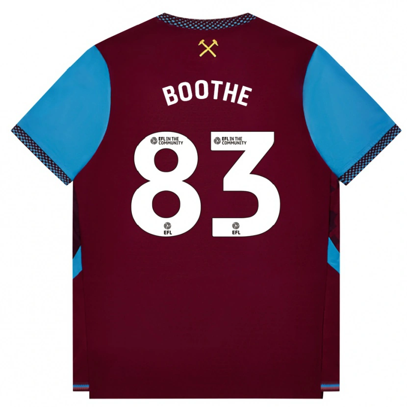 Danxen Uomo Maglia Sebastian Boothe #83 Borgogna Blu Fiordaliso Kit Gara Home 2026/27 Maglietta