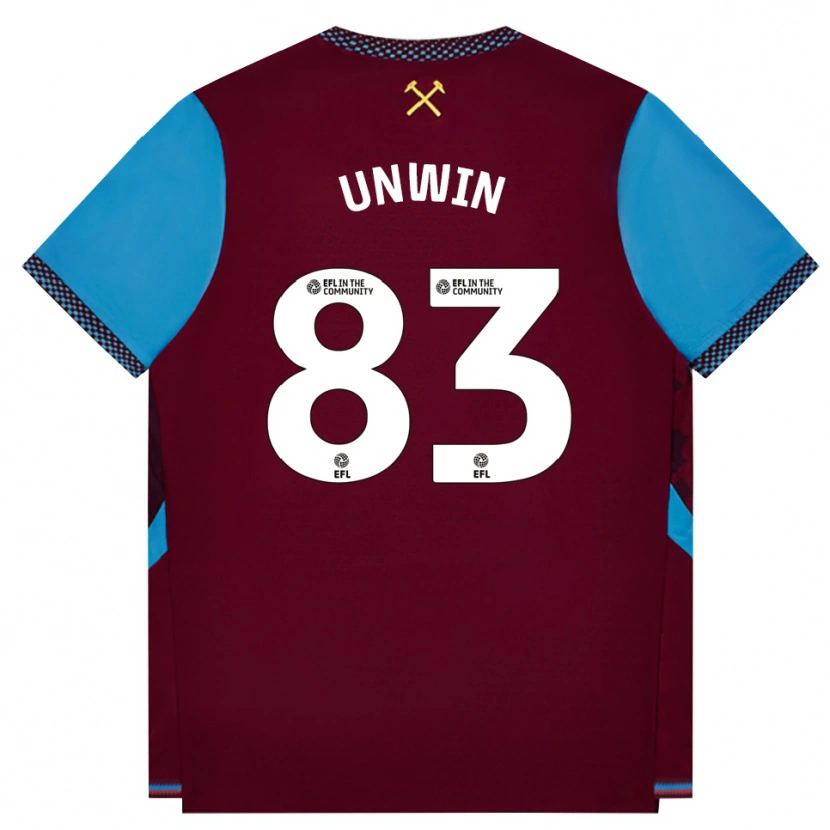 Danxen Uomo Maglia Jonathan Unwin #83 Borgogna Blu Fiordaliso Kit Gara Home 2026/27 Maglietta