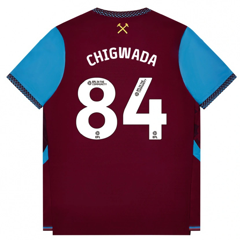 Danxen Uomo Maglia David Chigwada #84 Borgogna Blu Fiordaliso Kit Gara Home 2026/27 Maglietta