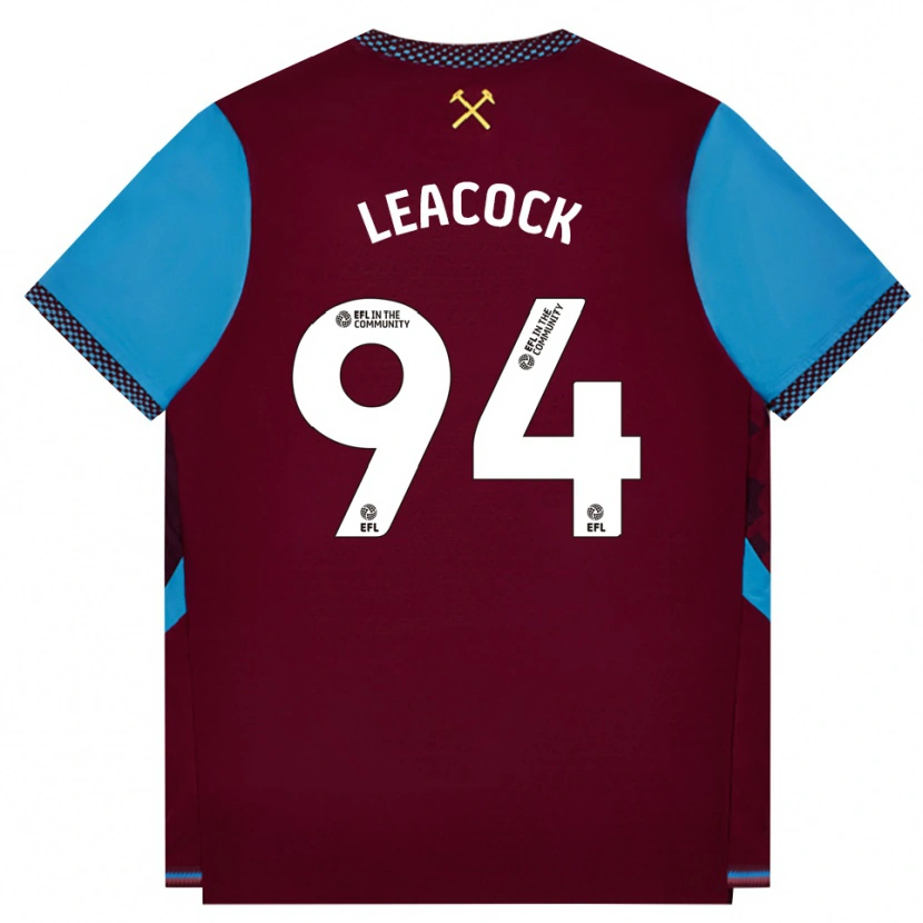 Danxen Uomo Maglia Callum Leacock #94 Borgogna Blu Fiordaliso Kit Gara Home 2026/27 Maglietta