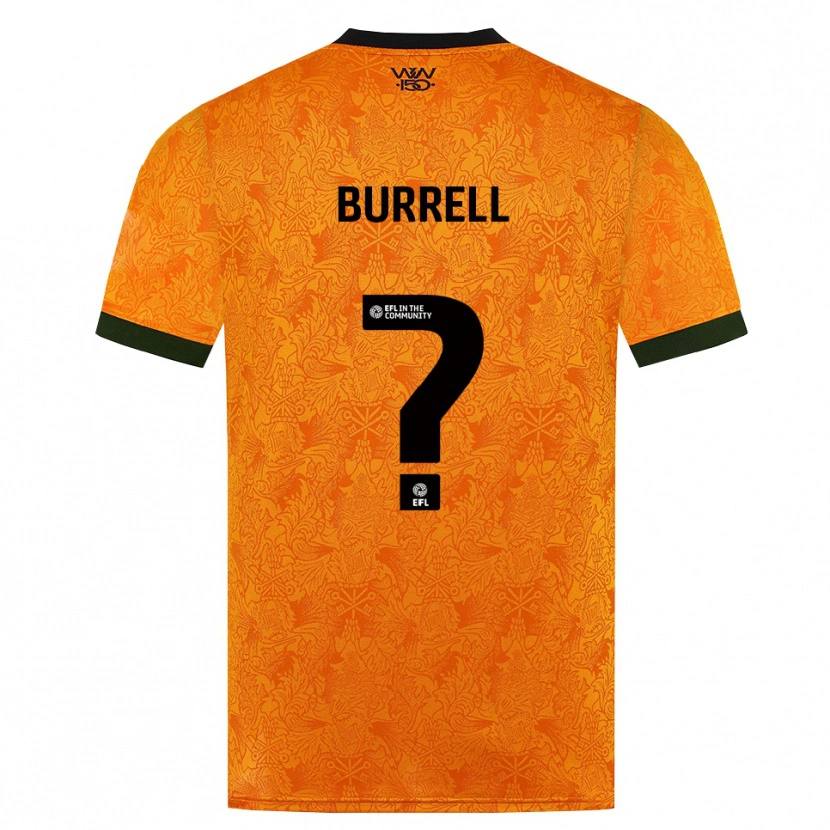 Danxen Uomo Maglia Ackeme Francis Burrell #0 Arancione Nero Kit Gara Home 2026/27 Maglietta