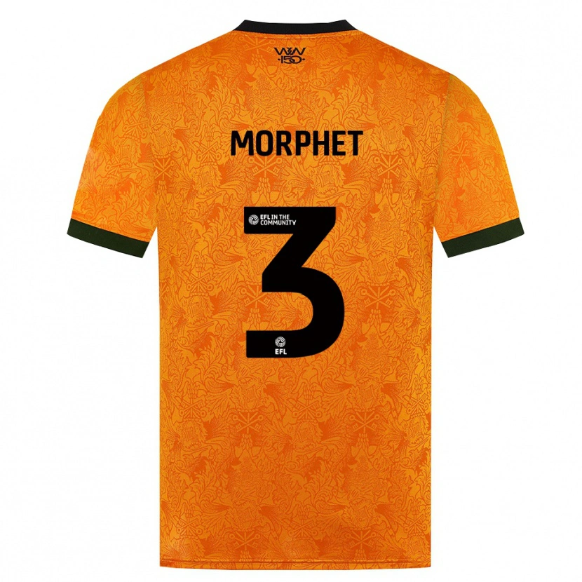 Danxen Uomo Maglia Anna Morphet #3 Arancione Nero Kit Gara Home 2026/27 Maglietta