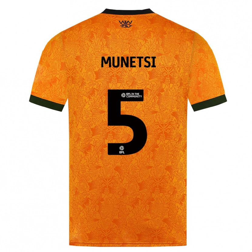 Danxen Uomo Maglia Marshall Munetsi #5 Arancione Nero Kit Gara Home 2026/27 Maglietta