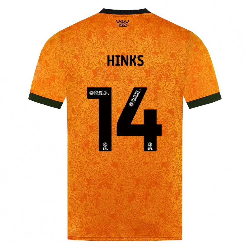 Danxen Uomo Maglia Max Hinks #14 Arancione Nero Kit Gara Home 2026/27 Maglietta