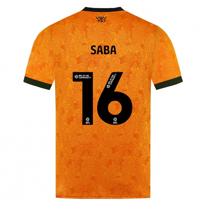 Danxen Uomo Maglia Elliot Saba #16 Arancione Nero Kit Gara Home 2026/27 Maglietta