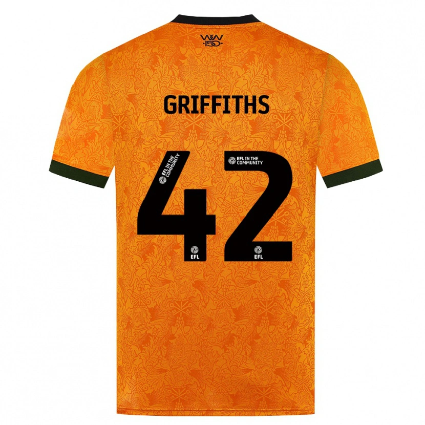 Danxen Uomo Maglia Harvey Griffiths #42 Arancione Nero Kit Gara Home 2026/27 Maglietta