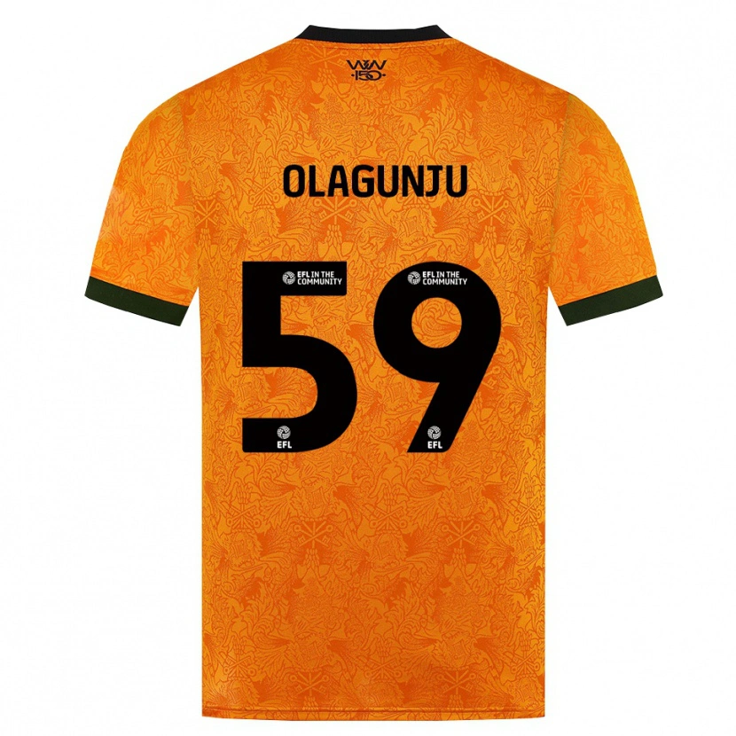 Danxen Uomo Maglia Saheed Olagunju #59 Arancione Nero Kit Gara Home 2026/27 Maglietta